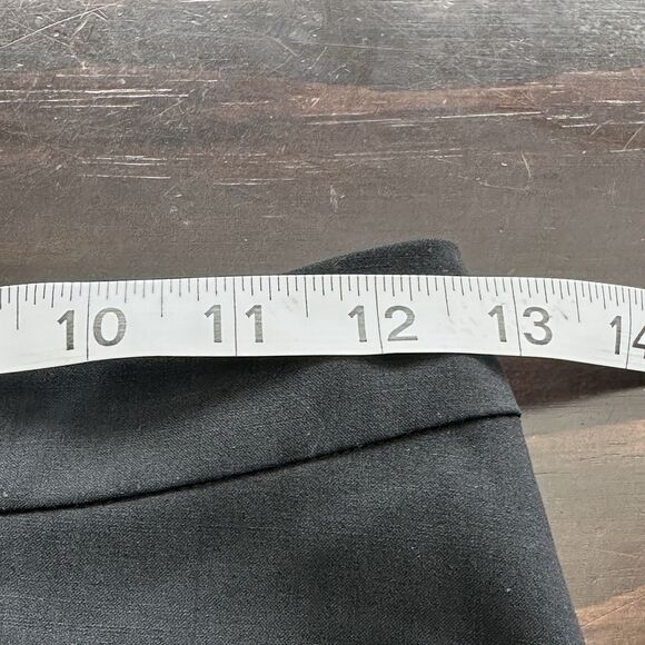 Balenciaga VTG sheath Wool black skirt feminine flounce hem sz 36 * Flaw - Picture 14 of 16